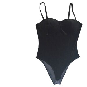 Black Velvet Bodysuit - M